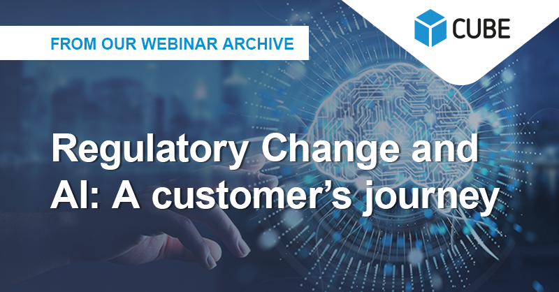 Join CUBE Founder and CEO, <a href="/BenRichmondCUBE/">Ben Richmond</a>, for this exclusive CUBE webinar about how a global financial institution leveraged CUBE's AI-driven solution to support their Regulatory Change initiatives: bit.ly/2YFXNxT 

#RegTech #AI #RegulatoryChange #Compliance #Webinar