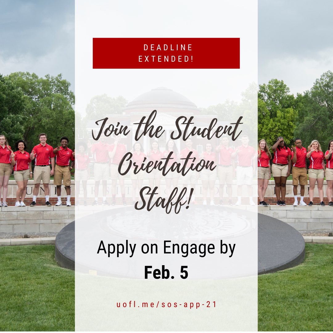 🚨 One week to get those SOSer apps submitted! 🚨