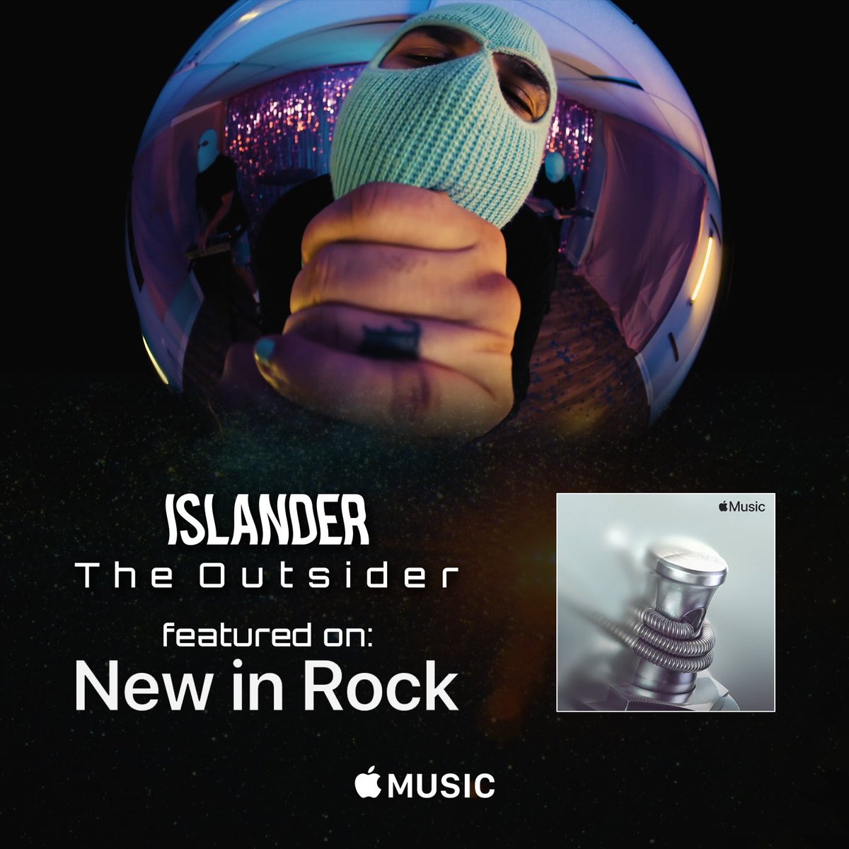 THANK YOU @suzytothec and @SteveUknuis for featuring “The Outsider” on #NewInRock on @AppleMusic! Go give this awesome playlist a listen now!