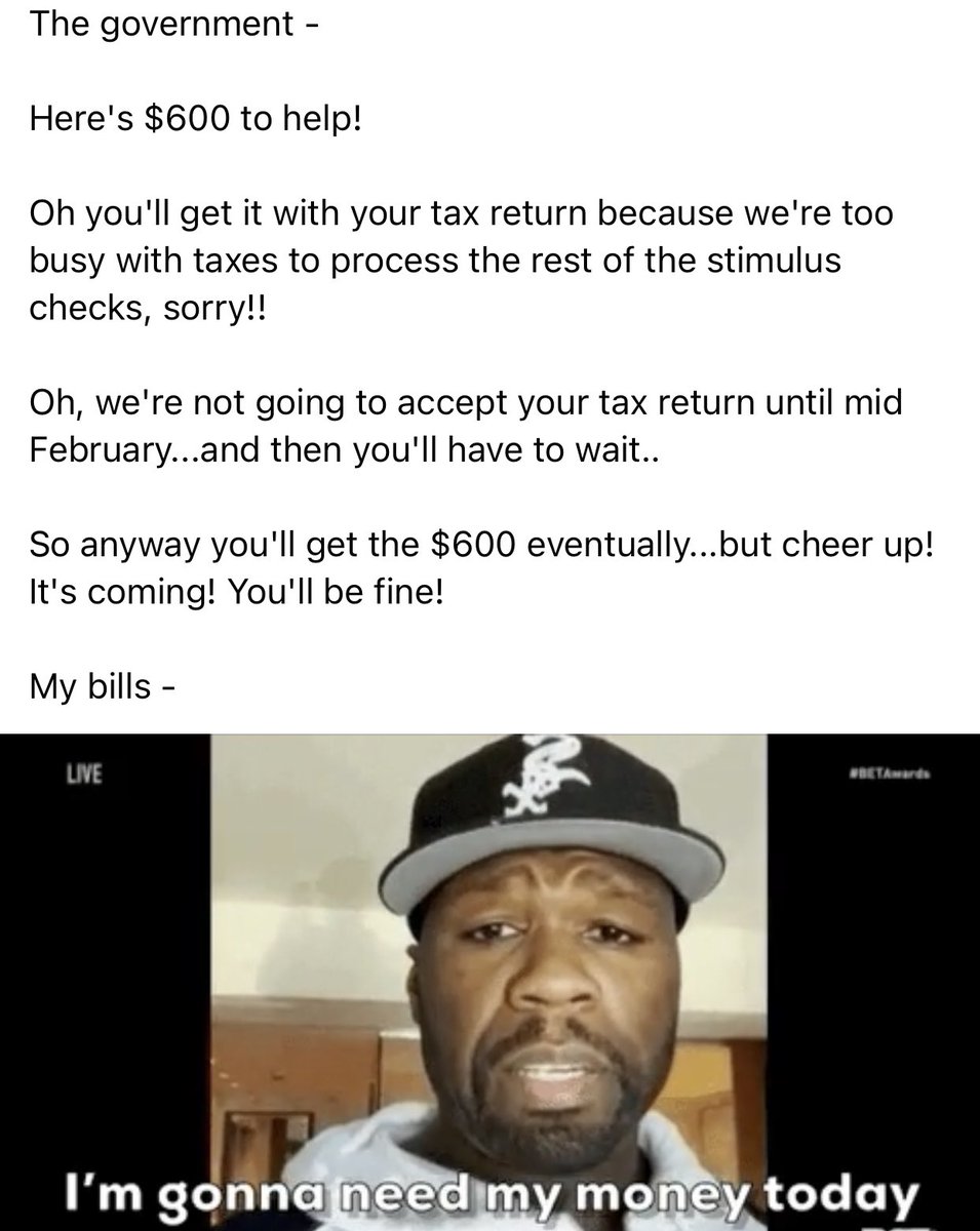 SarahsJourney21's tweet photo. THIS RIGHT HERE. #IRS #Stimuluscheck #HelpAmericans #BrokeAF https://t.co/VhwrC1zzAa