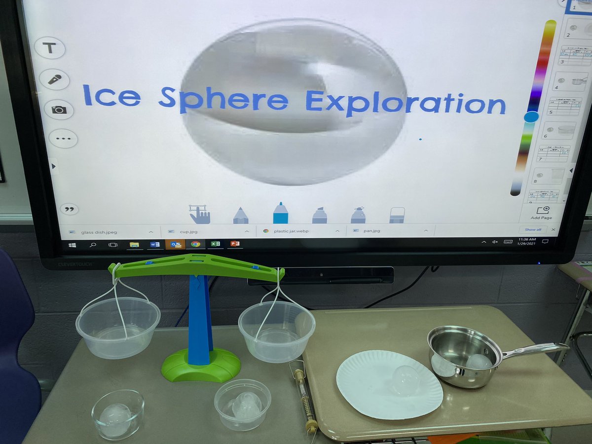 Mrs_Garin's tweet photo. In the BLC today we made predictions about how fast spheres of ice would change from a solid to a liquid based on the material they were on. Then measured every hour for 4 hours! #reynproud @FR_Firebirds @ReynCDL @DavidSchottner @MsWalker_FR https://t.co/KCqAoYqu0z
