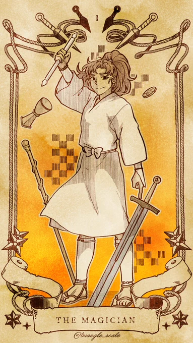 #忍タマタロットカード企画
まだ期間中…ですか???
No.1『魔術師』を善法寺伊作
No.12『吊るされた男』を三反田数馬 