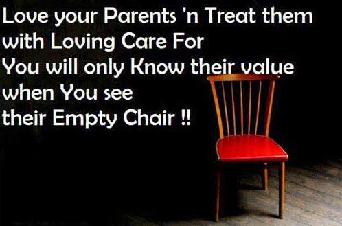 Understand the importance of your parents because you do not know yourself when those people leave this world and go far away from you.
#LoveYourParents