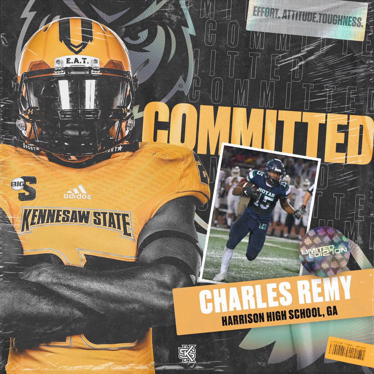 100% COMMITTED🖤💛🦉. #GOOWLS #GOLDSTANDARD #FULLYCOMMITTED @BohannonBrian @TimGlanton @CoachGregHarris @CoachDannyV @BALLERSCHOICE1 @HHHTacklingAcad @therealkwat @hhshoyafootball @hoyafbrecruit