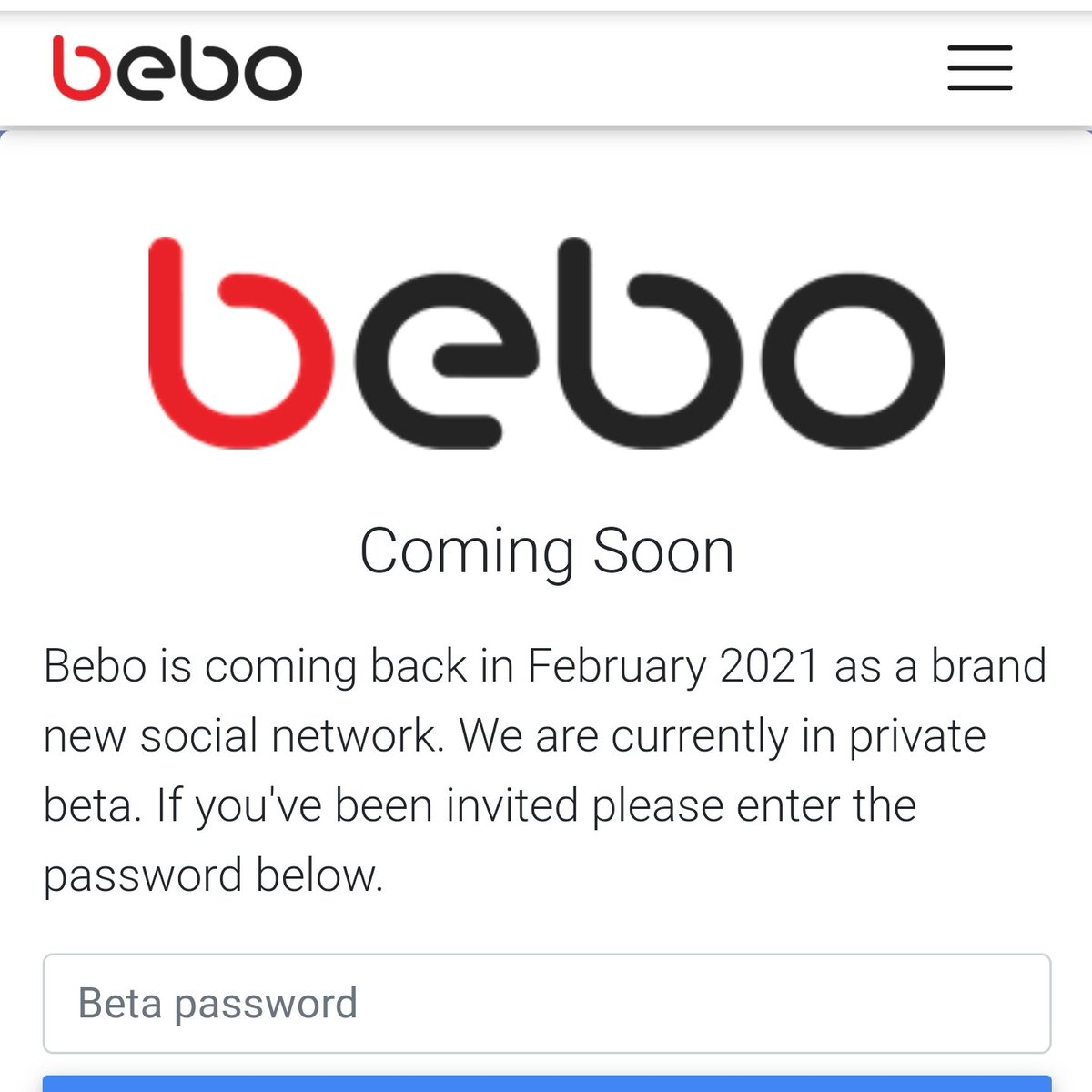 Yep, Bebo has been trending today because it is coming back! Wish the team good luck with it #BeboIsBack #Bebo