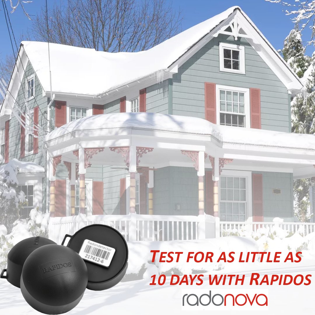 Winter is the perfect time to test your home for #radon.  Our Rapidos gives accurate results in as little as 10 days. Take advantage of your home already being closed up and test today! buff.ly/3ciM29b #indoorairquality #cancer