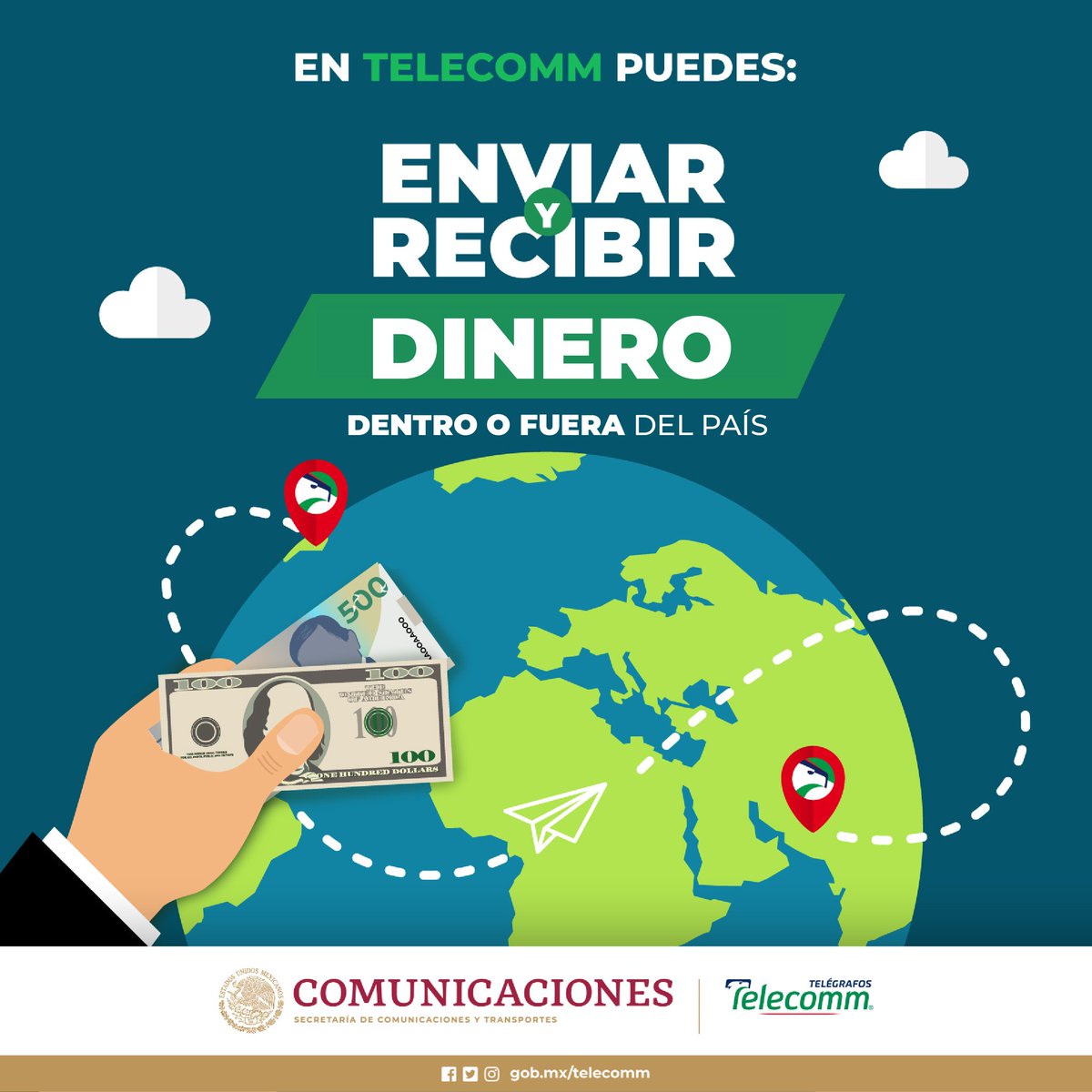 TelecommChiapas's tweet photo. En #Telecomm seguimos trabajando para apoyarte en este momento. Si necesitas enviar y recibir dinero dentro o fuera del país, acércate a tu sucursal Telecomm más cercana contamos con más 1,700 en todo México. #TelecommSiempreContigo

Descubre más en: https://t.co/nqyP5Qx5eI https://t.co/CaGTN1kP0J