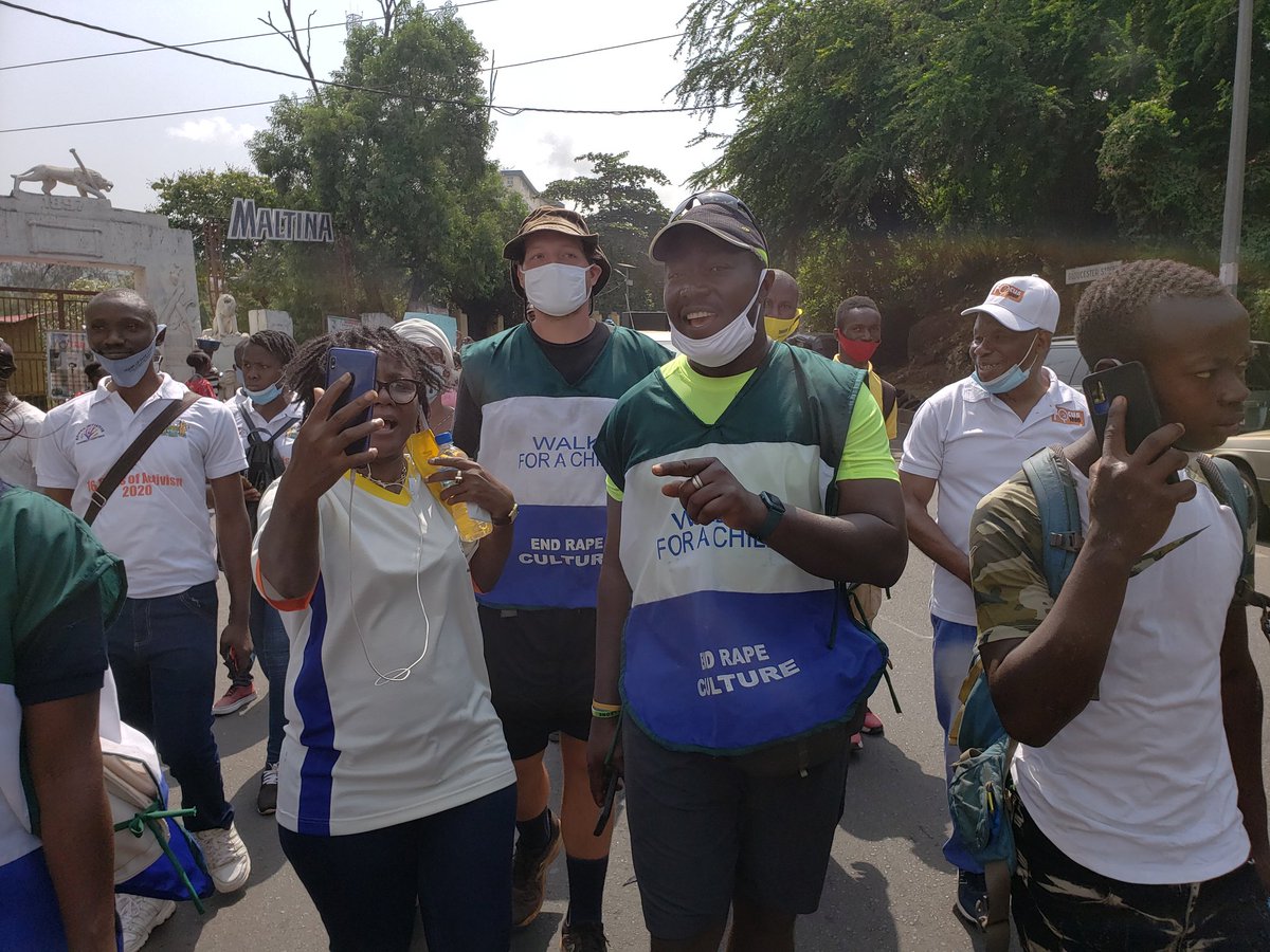 SwitSalone's tweet image. Sierra Leone News - Hindolo Pokawa completes 315 miles walk from Kailahun to Freetown in Solidarity of Rape and Sexual Violence in Sierra Leone -bit.ly/3px1m5N
