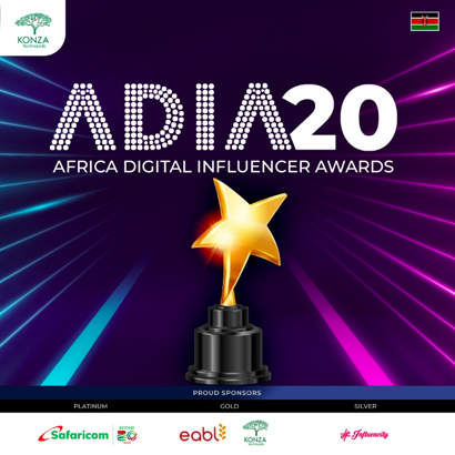 TechnopolisKE's tweet photo. Todayโs the big day! Enjoy the live stream of the first Africa Digital Influencer Awards. We are honouring some of Kenyaโs best digital influencers! Donโt miss out! #ADIA20 #KonzaTechnopolis https://t.co/jX2DXbrzZd