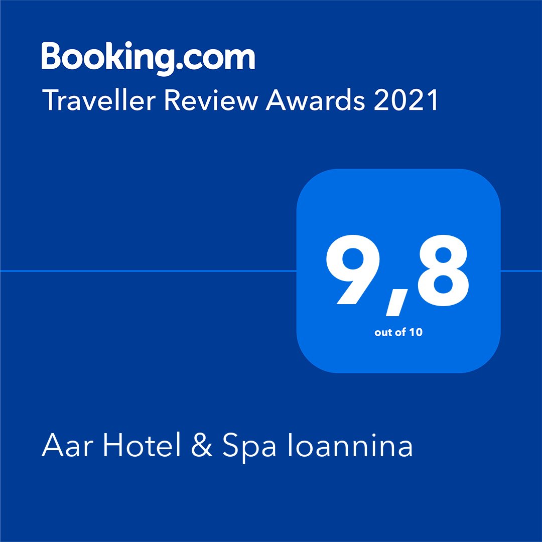 aarhotel's tweet photo. On behalf of the whole team of AAR Hotel &amp; Spa Ioannina we would like to deeply thank you for your contribution in winning the Traveller Review Award for 2021 by @bookingcom , with an average score of 9.8 for our Hotel.

#AARhotel #ioannina #TravellerReviewAwards2021 #hospitality https://t.co/kUilpqNWZh