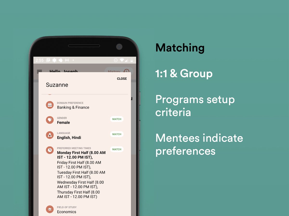 mentortogether's tweet photo. Things we've built with lots of love for #mentortogo : data collection through surveys; individualised learning modules for mentors & mentees; algorithmic matching; mentoring with activities, chat, video calls & calendaring! @MENTORnational #MentoringSummit #mentoringamplifies https://t.co/ziNbO0z3VI