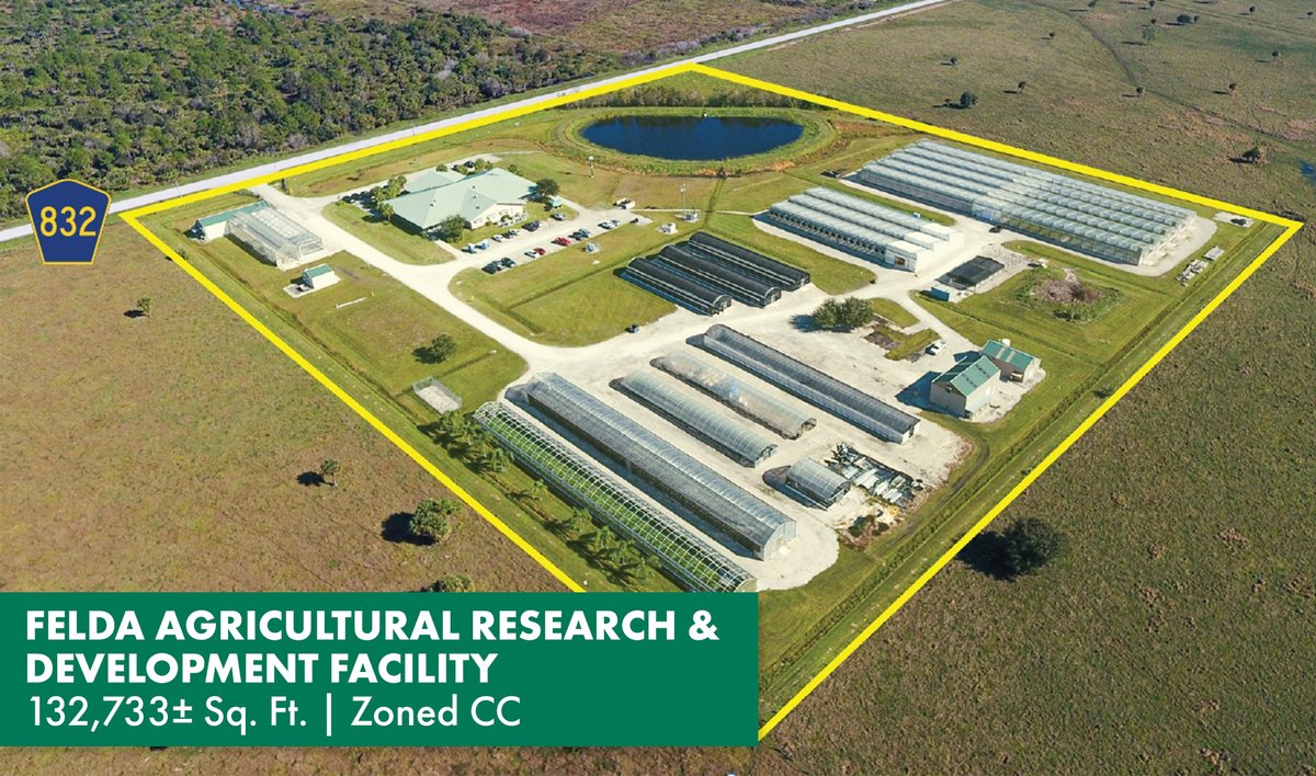 LSIcompanies's tweet photo. FELDA AGRICULTURAL RESEARCH &amp; DEVELOPEMENT FACILITY is a state of the art research center containing 132,733± sq. ft. of office, greenhouses, and research labs on 20± acres of land. 

https://t.co/D5RXAPF2ie

#land #realestate #florida #swfl #felda  #lsicompanies #lsicommercial https://t.co/fQ5uf5yg76