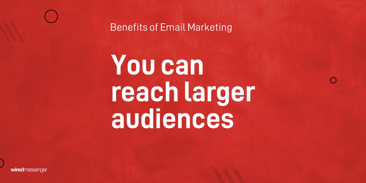 Email allows you to reach larger audiences with personalized messages. It's one of the only marketing strategies that allows for this and you can customize it even further while testing variations of the same email.