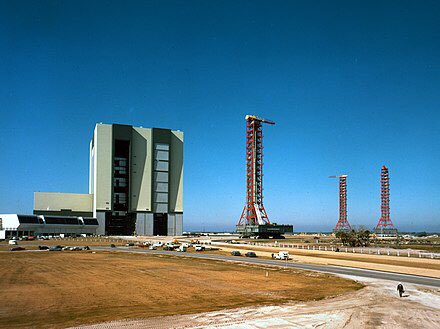 NASA contracted Reynolds, Smith and Hills (Jacksonville) to design and construct 3 launchers. Construction started in July 63 and was essentially finished just 3 years later, at a cost of 34 million dollars (approx. 330 today).