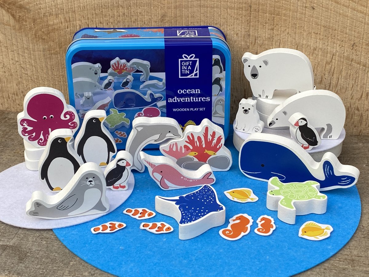 presentmill's tweet image. New New New! Looking for half term inspo?
Ocean Adventures is packed with lovely wooden toys as well as a fun fact sheet with colouring included! 
Available now: presentmill.com/View/20331/oce…
#halftermideas #mumlife #woodentoys #screenfreeplay #playtolearn #imaginativeplay #gift