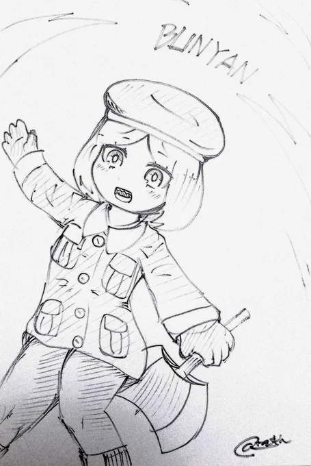 #1日1バニヤン #FGO 
マジックペンでバニヤンちゃん
一発描き 