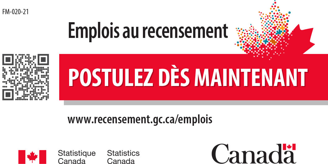 Canada’s next Census of Population will take place in May 2021.

Statistics Canada is currently hiring 32,000 people, including many roles in #Manitoba, for enumerator and crew leader positions across Canada. 

Apply now: census.gc.ca/jobs-emplois-e… #censusjobs