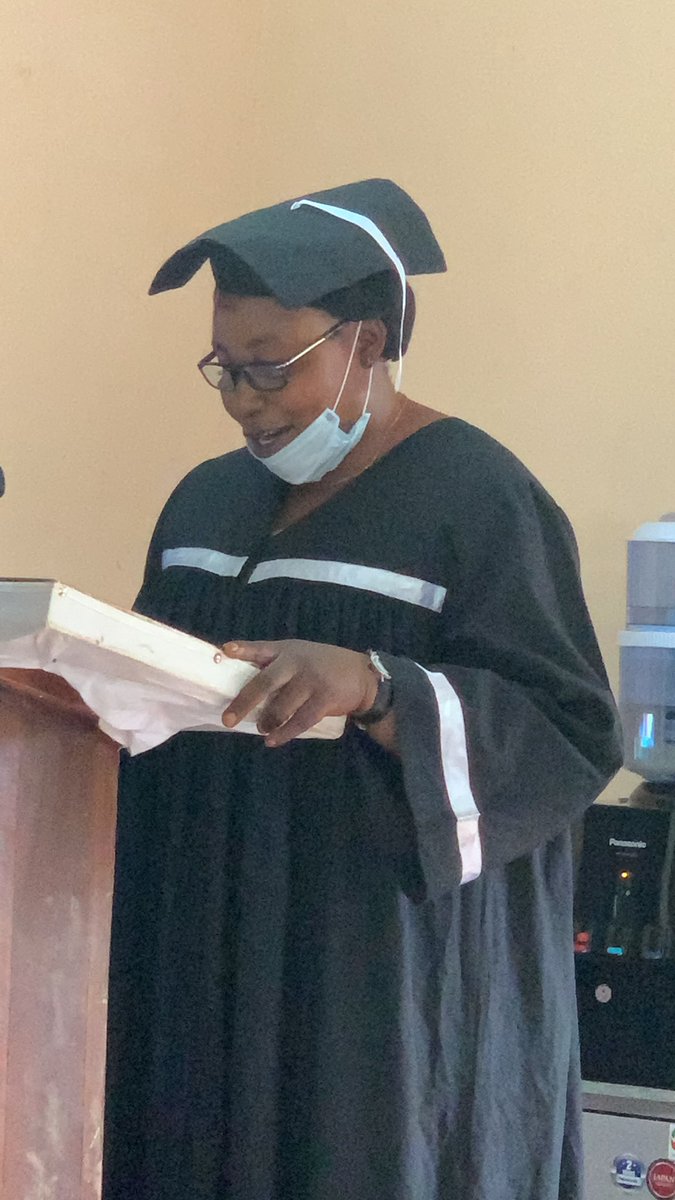 Intervention d’une lauréate lors de la cérémonie de remises des diplômes du centre de formation professionnelle Thomas #SANKARA #Gabon