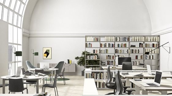 PcmDesign's tweet photo. Ici avec Cinquanta3, l'espace de travail est imprégné d'une atmosphère invitant à la créativité et abrite à la fois des espaces ouverts et plus intimes, grâce à des bureaux polyvalents et à double face pour encourager les interactions. #officefurniture #officedesign https://t.co/PJkAxGLGin