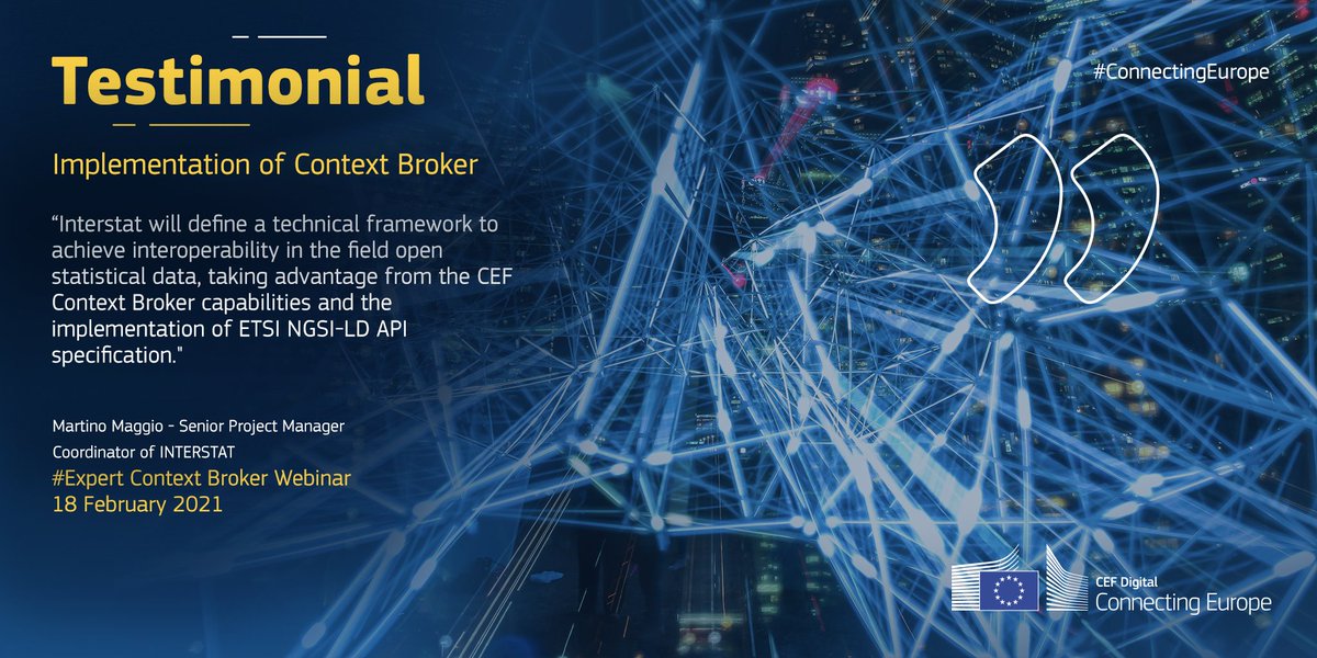 EU_EBSI's tweet photo. @EngineeringSpa is using #ContextBroker in its Interstat project, an interface for the re-use of European statistical information 📈🇪🇺. Learn the concrete steps to deploy Context Broker in your project at this webinar 👉 https://t.co/GfT8v9eh90 https://t.co/NquIxxF8qE