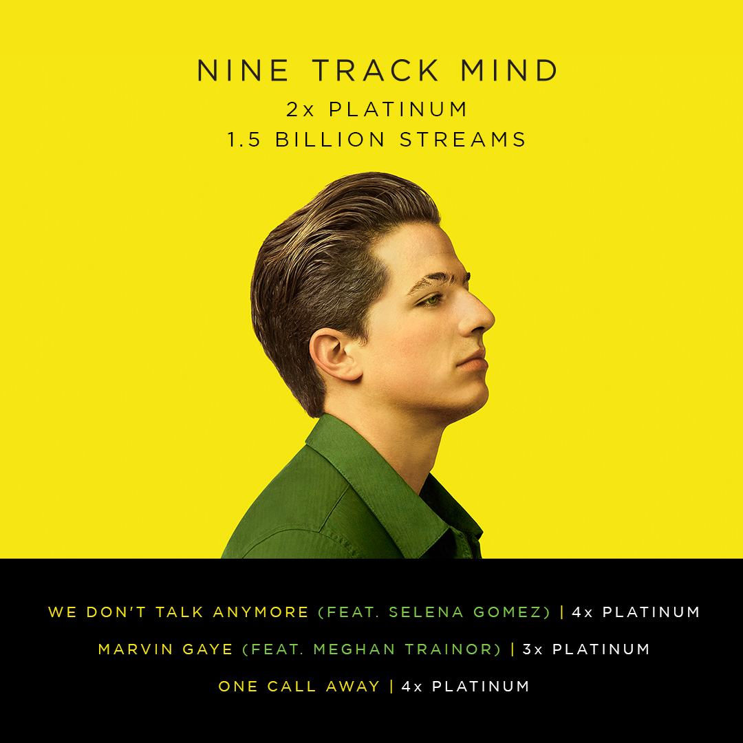 AtlanticRecords's tweet photo. Happy 5th anniversary to @charlieputh's 2x platinum debut studio album #NineTrackMind! 💛

Tell us your fav song off the project 👇 &amp; listen all over again: https://t.co/yRmz1M22Nn https://t.co/E9kDdxMEyl