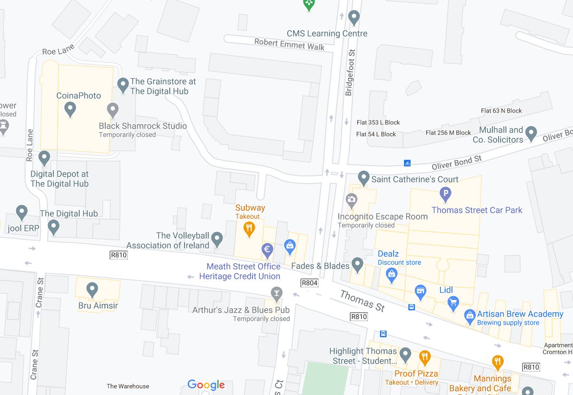 Nowadays not only is there no trace of the building, even the streets it gave its name to – Marshalsea Lane and Marshal Lane – are pretty much entirely gone. Indeed the entire street pattern in this small corner of the city seems to have been almost completely transformed.