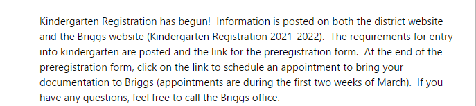 Read more about Kindergarten Registration: