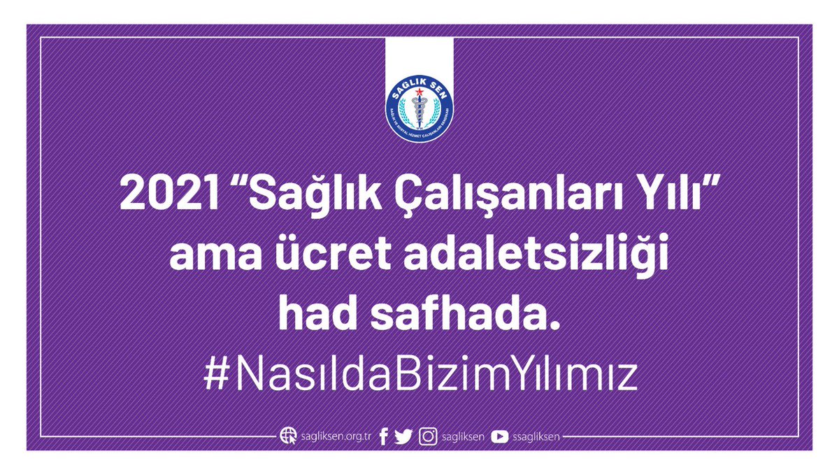 _aliyalcin_'s tweet photo. Sağlık çalışanları ‘2021 Sağlık Çalışanları Yılı’nı sözle değil,gözle görmek istiyor.

Ücretlerde,Döner Sermayede adaletsizlik,İstihdamda ve maaşlarda yetersizlik var

#NasıldaBizimYılımız / ⁦@sagliksen⁩ https://t.co/nQRIeBIGT3