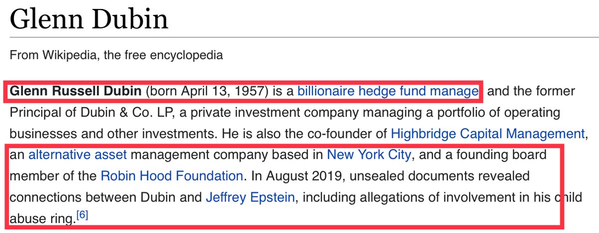 And yes it circles back to a connection to Maxwell and Epstein.Quite the web. Hedge Funds, Pedos and Billionaire Fndtns. Oh my.