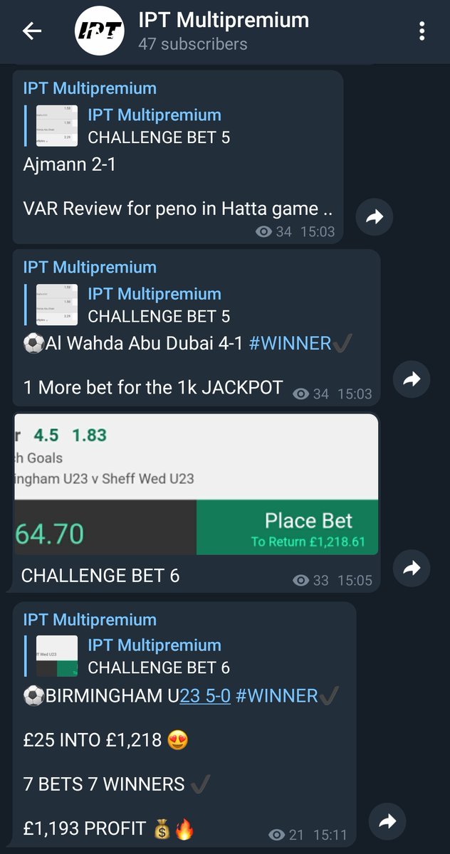 Why Not join the #IPTmultipremium Today after banking massive profits already 

Show your support guys

Over £3,000+ Profit in less then 8 Days 

Join the #IPTmultipremium Today and show your support for our team