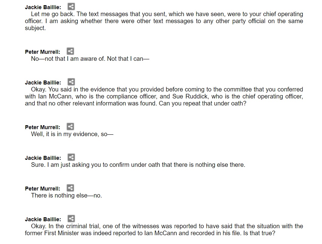 There is no way to square the "evidence" that  @PeterMurrell gave under oath to the Inquiry and the fact that  @copfs HOLD these messages and are refusing to release them to MSPs. Perjury carries with it a 5 year prison sentence on conviction. This is not trivial stuff.
