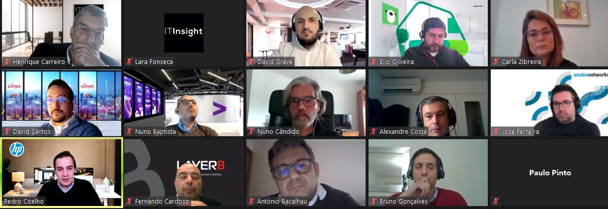 ITInsight_news's tweet photo. A IT Insight reuniu na sua primeira Mesa Redonda de 2021 a @anubis_pt, @Accenture, @cilnet, @Claranet_PT, @Fortinet, @HP, @IBM, @kaspersky, Layer8, @Nexllence , @Noesis_Portugal , @S21sec e Warpcom para discutir os desafios da cibersegurança no mundo pós-pandemia https://t.co/a4UAn2Ru6l