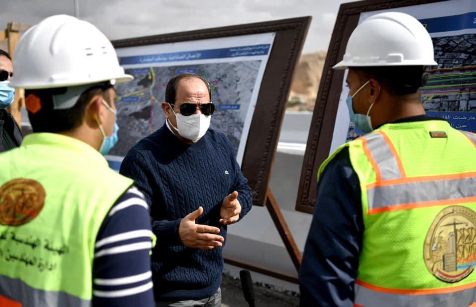 AlsisiOfficial's tweet image. جانب من الجولة التفقدية للسيد الرئيس عبد الفتاح السيسي اليوم، لعدد من مشروعات تطوير شبكة الطرق والمحاور بالقاهرة الكبرى، ومشروع تطوير منطقة مصر القديمة والسيدة عائشة ومنطقة محور الحضارات.