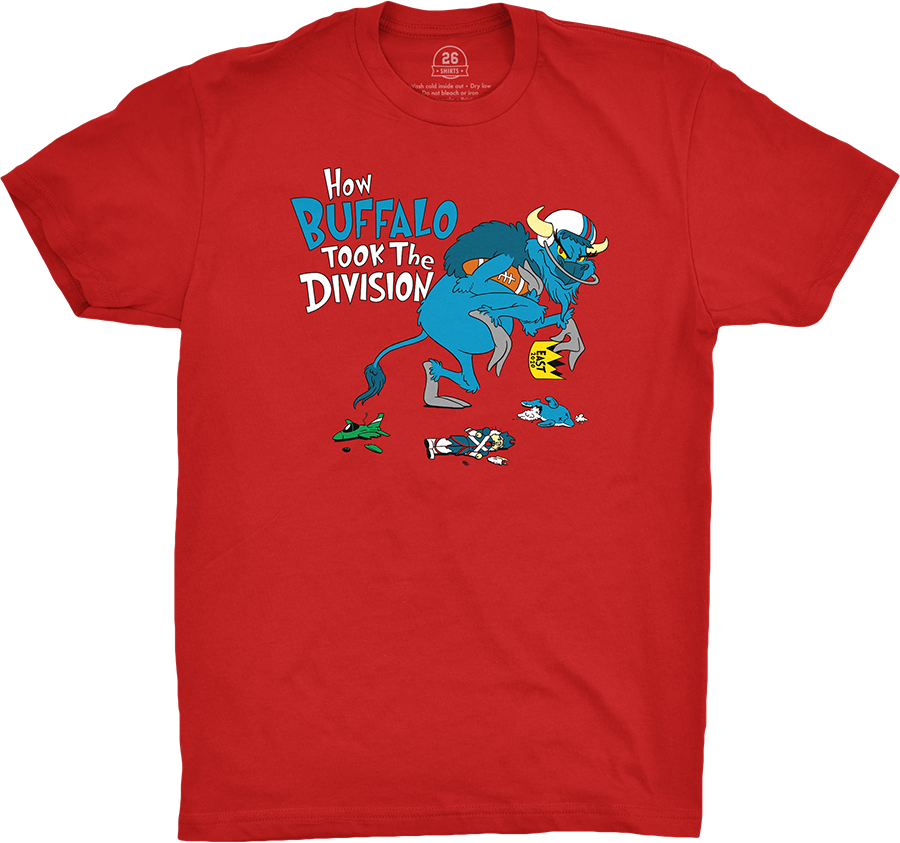 26shirts's tweet photo. We’ve got another giveaway today, courtesy of a fellow fan! Follow and RT for a shot at a 2XL “How Buffalo Took the Division” tee! We’ll announce the winner Monday. #BillsMafia https://t.co/bw8H8y8XUy