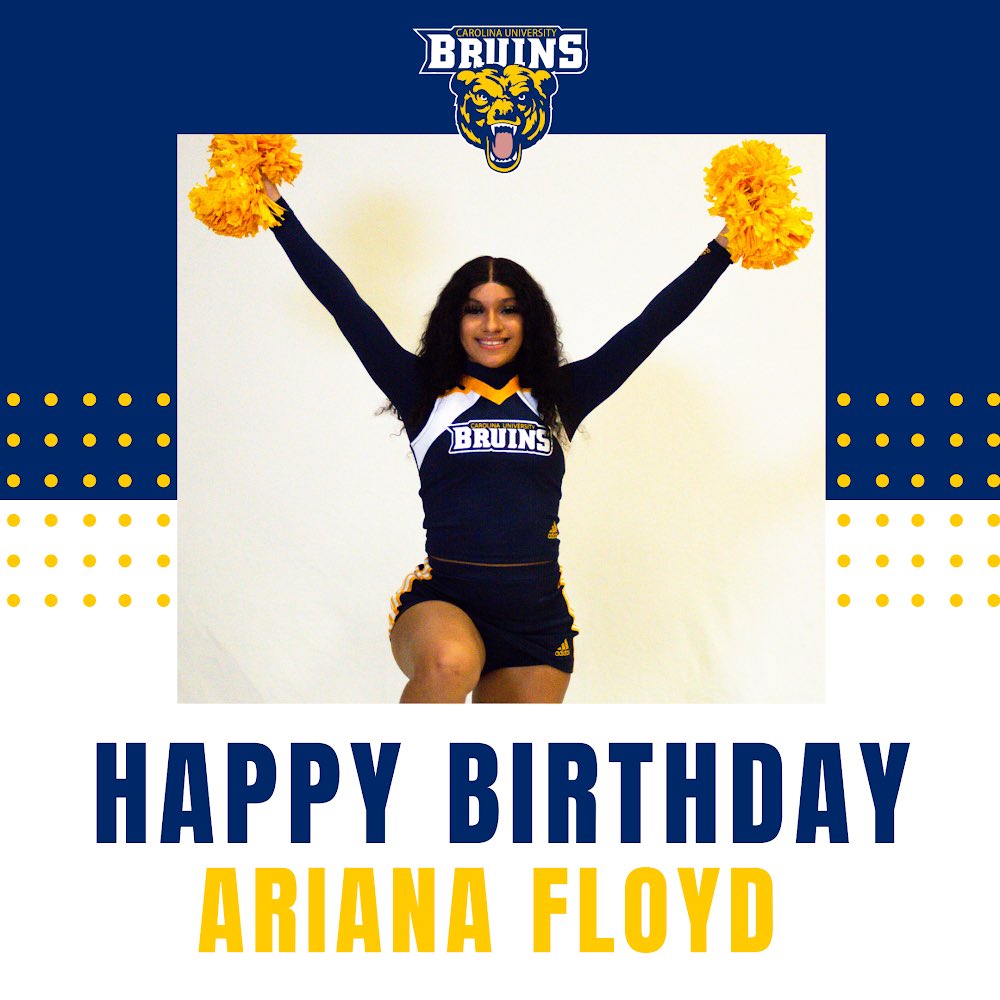carolinaucheer's tweet photo. Happy birthday to Ariana Floyd! 
#BirthdayBruin #CarolinaU https://t.co/P7tJneUkEh