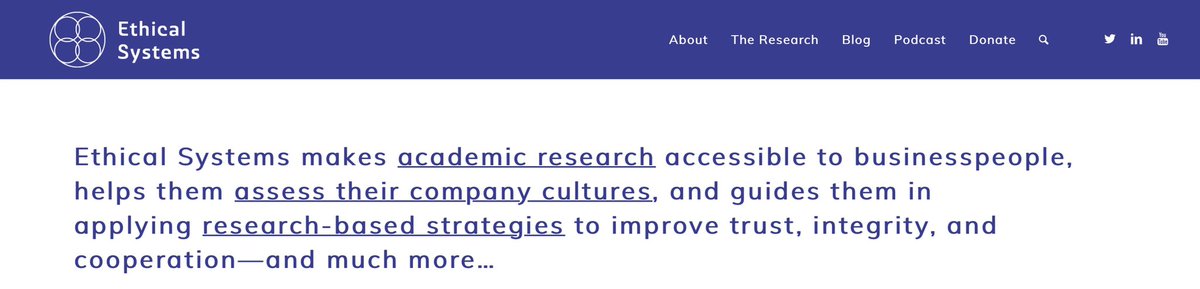 11/ Jonathan Haidt is the professor of ethical systems at NYU. He has a website dedicated to improving the ethics of businesses.  https://www.ethicalsystems.org/ 