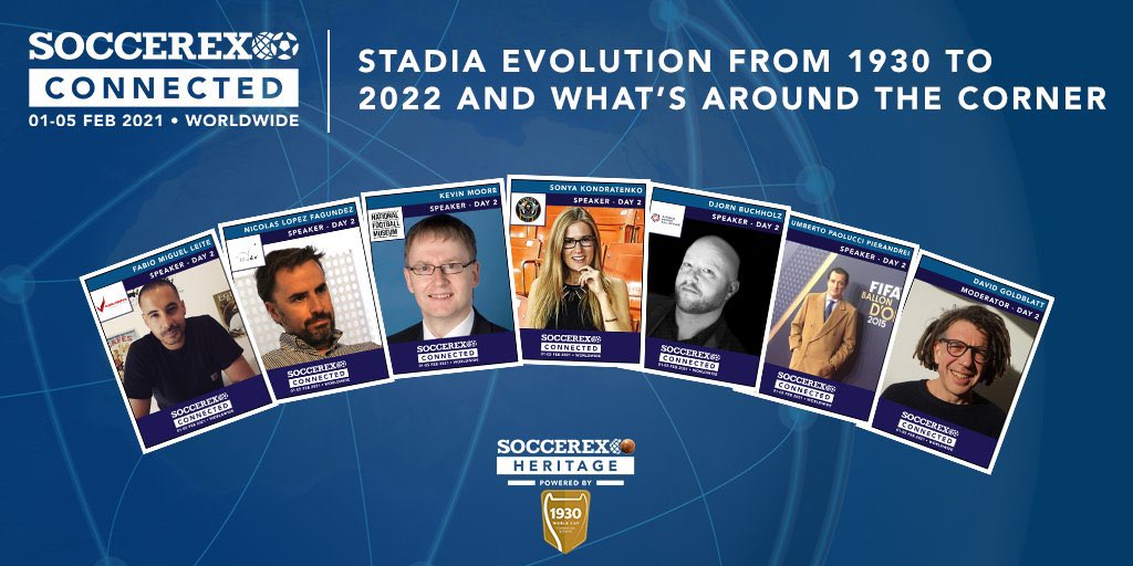 Look back in time at the history of stadia and football museums, moderated by <a href="/Davidsgoldblatt/">David Goldblatt</a> in this special #SoccerexHeritage edition, brought to you by <a href="/1930Cup/">1930 World Cup Conferences & Events</a> with <a href="/SLBenfica/">SL Benfica</a>, <a href="/FootballMuseum/">Nat. Football Museum</a>, <a href="/soccerhof/">National Soccer HOF</a>, <a href="/VeneziaFC_EN/">Venezia FC</a>, Mude and more.

Book now: bit.ly/SxConnectedBook