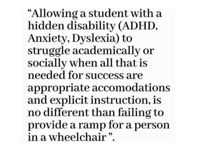 mandagallagher's tweet image. I saw this on Facebook and had to share!! Just because you can’t see a disability, doesn’t mean it’s not there. @StandUpLD