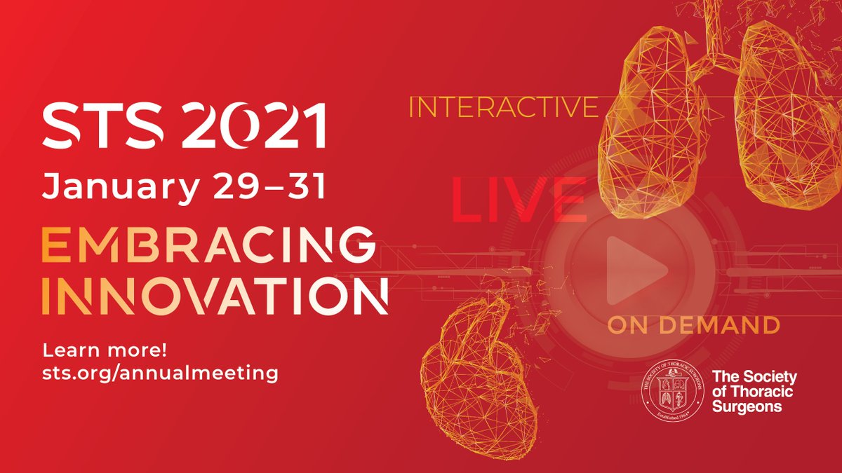Sean Grondin, MD (@grondin_md) on Twitter photo The moment we have all been waiting for! #STS2021 has officially started and I can’t wait to experience this virtual and immersive Annual Meeting! <a href="/STS_CTsurgery/">The Society of Thoracic Surgeons</a> The moment we have all been waiting for! #STS2021 has officially started and I can’t wait to experience this virtual and immersive Annual Meeting! <a href="/STS_CTsurgery/">The Society of Thoracic Surgeons</a>