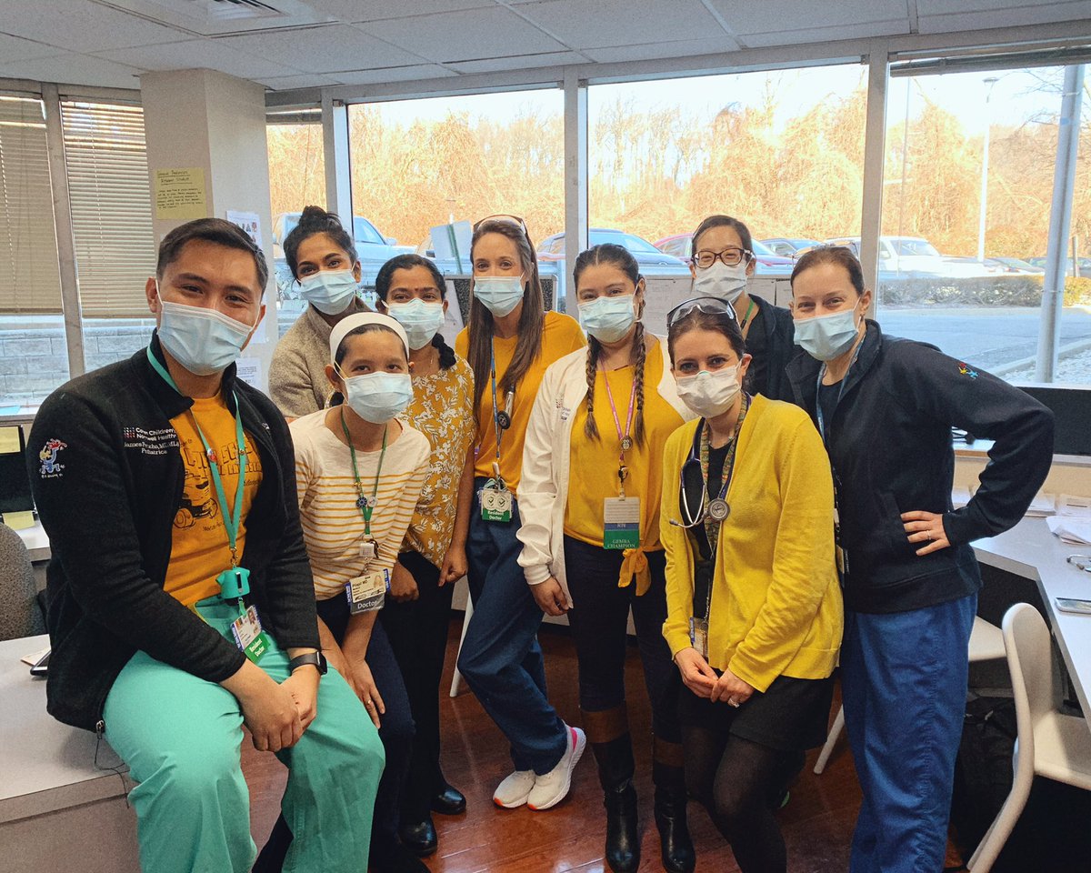 JamesPerucho's tweet photo. My Friday morning sunshines ☀️yellow party at our Complex Care Clinic, collaborative group of doctors, nurses, and ACPs that take care of children with complex medical needs or who are technology dependent. @NorthwellHealth @Cohen_Childrens #tweetiatrician #pediatrician https://t.co/pAXZP96fAG
