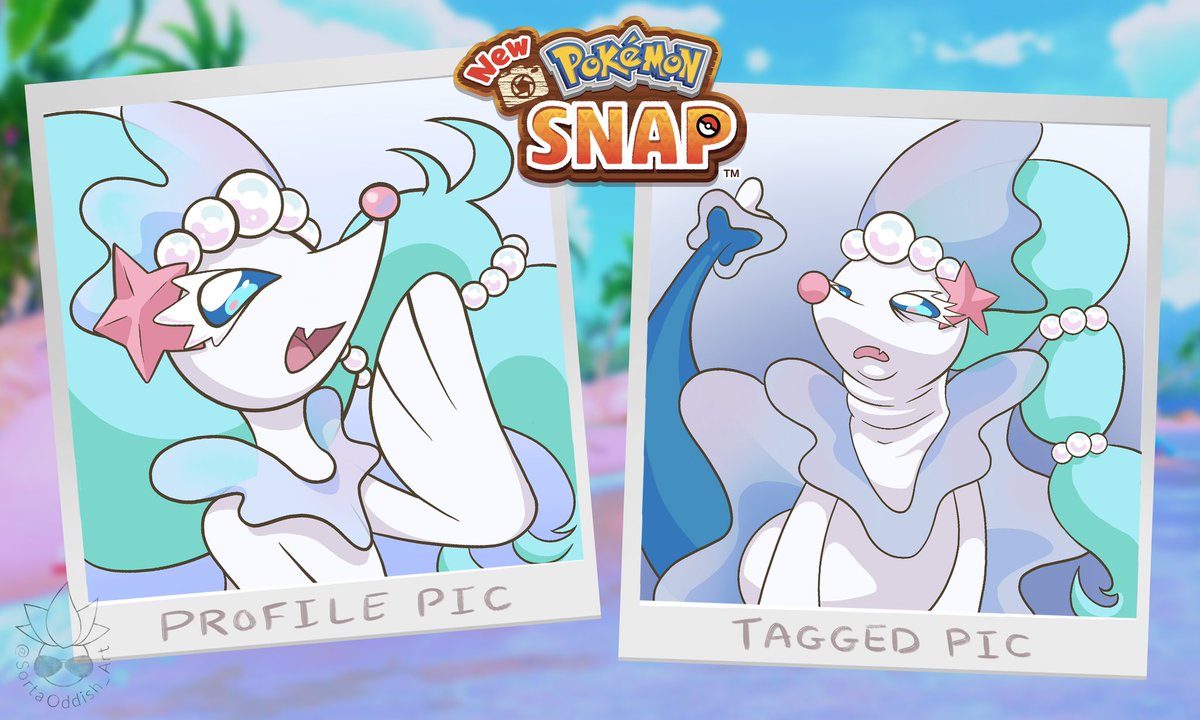 SortaOddish_Art's tweet photo. Today’s post brought to you by my unrelenting hype for #NewPokemonSnap mashed together with an old meme. 

#PokemonSnapisBack #Primarina https://t.co/I6SmIjea45