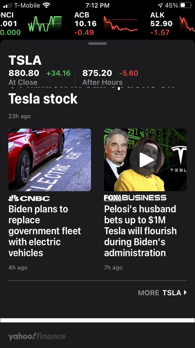 _BearBonze's tweet photo. @DonaldJTrumpJr Look at the hr Mark. Next day TSLA dropped like a rock. https://t.co/c8X6ZWd7ko