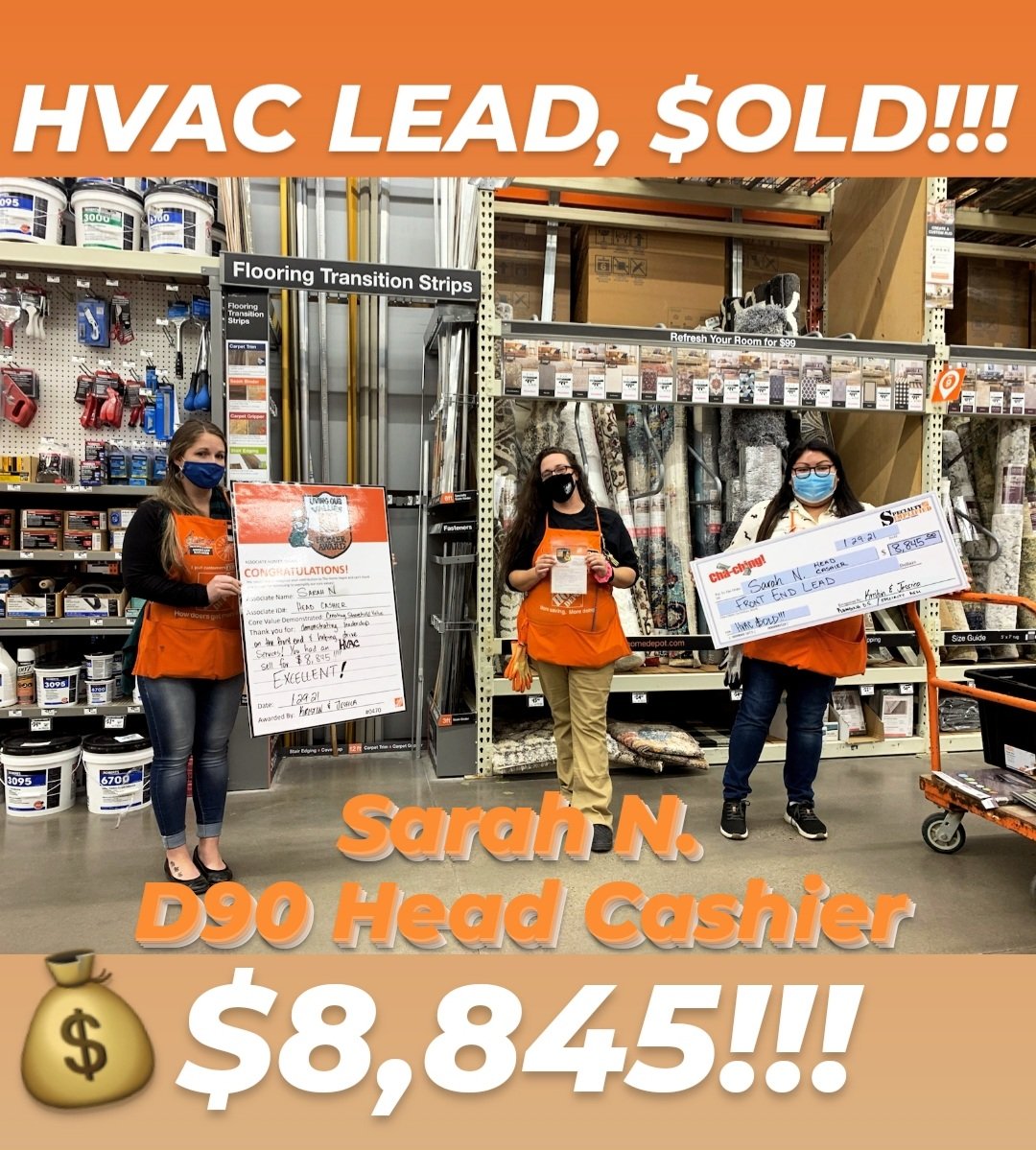 kristinbitsoi's tweet image. CHA-CHING!!! Another HVAC in the bag! Great job @THD470_Sarah for taking the time to shadow with me and engage in our Specialty&amp;amp;Services portion of the business! Never stop learning👏🥳 @zeeepee @D66Celest @0470Fes @THD470_Susan @JessicaR_THD #PMDWinsWithServices #PlumbingWin