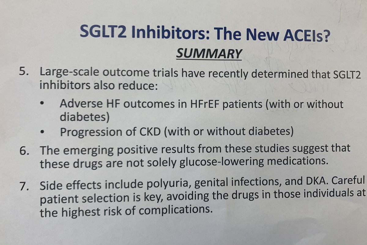 Clinical Pearl of the Day # 1:  SGLT 2 Inhibitors: The Game Changers. From Lankenau Virtual Grand Rounds with #SilivioInzucchi MD from Yale <a href="/sfeirjad/">Jad Sfeir</a> <a href="/RomanelliJean/">jeanine</a> @DrRitiPatel <a href="/katz_do/">Richard Katz DO</a> <a href="/chrisdroogan/">Chris Droogan</a> <a href="/MelissaRubin17/">Melissa Rubin</a> <a href="/RY_bread13/">Ryan</a> <a href="/S_Panaccione/">Sophia Panaccione</a> <a href="/mashakir_md/">M. Abubakar Shakir MD</a> <a href="/LiannAbuSalman/">Liann Abu Salman</a>