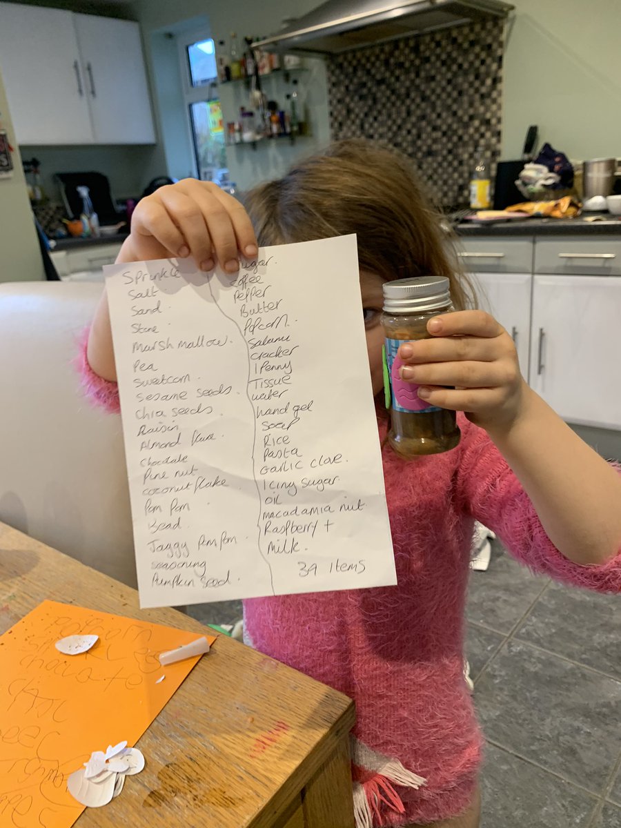 Dianatodd81's tweet photo. @HoylakeHolyTrin Sophia F2 squeezing 39 items into a spice jar. The possibilities were endless lol https://t.co/NemCDzl4sA