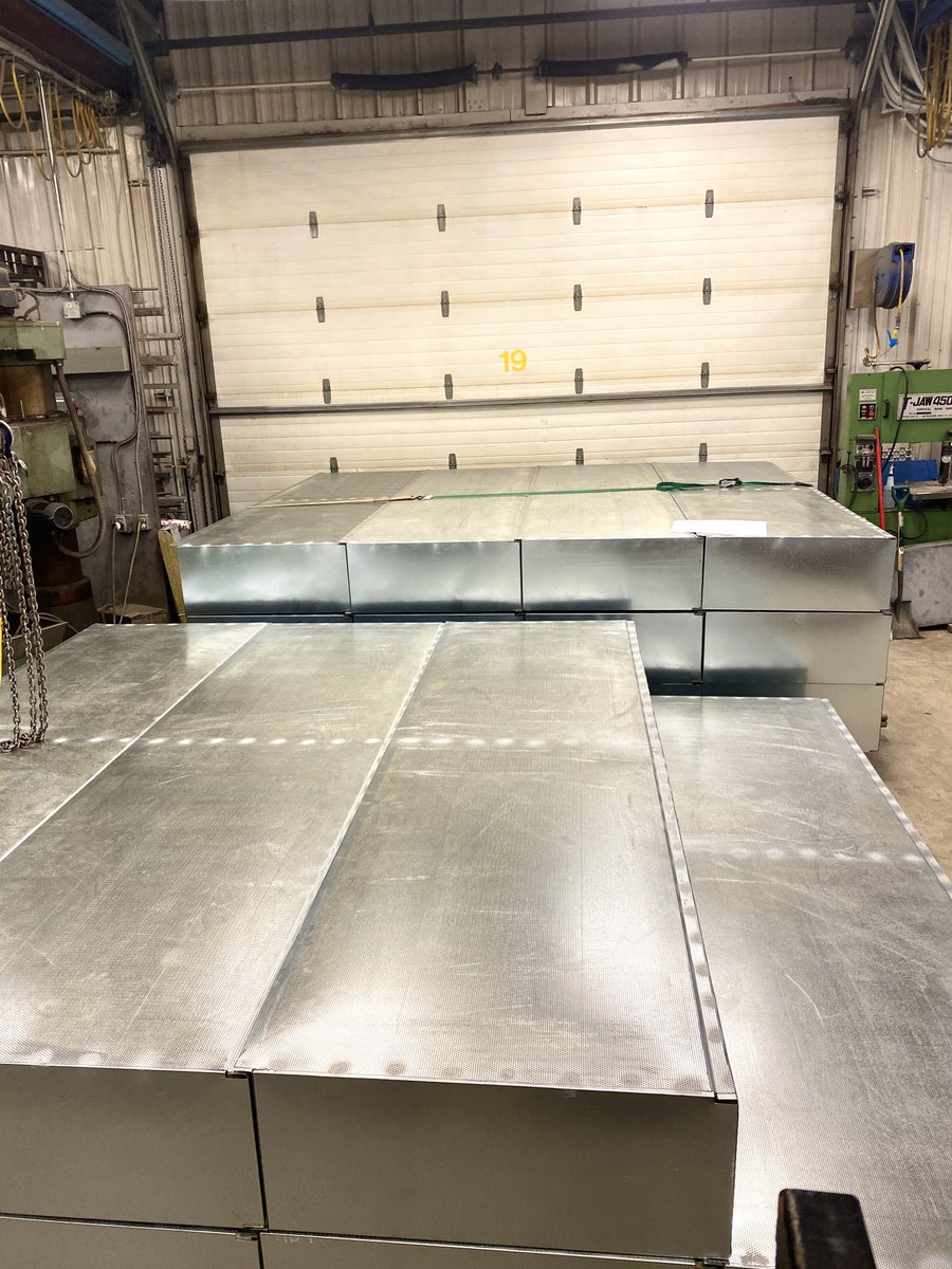 NVCOlsonfab's tweet photo. Baffles, baffles, and more baffles! These are used to provide sound isolation &amp; reduce noise. Our team is getting ready to install our baffles into our final product to create an effective noise barrier! https://t.co/ppybrLivLB