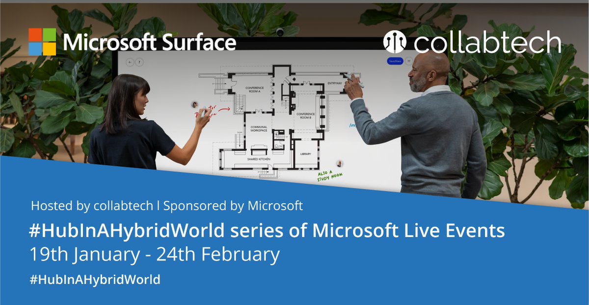CollabtechGroup's tweet photo. This week, we saw how #MicrosoftSurfaceHub 2S accelerates #Manufacturing from design phase to assembly line.
Join us for two more LIVE webinars featuring the #Financial and #PublicService sectors  
Sign up here > https://t.co/ZQbDFnGHpe #SurfaceForBusiness #HubInAHybridWorld https://t.co/BSqn8YB040