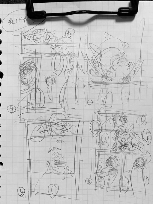 漫画のネームはコレくらいの粗さで十分やね
描き込みすぎると時間かかるし 