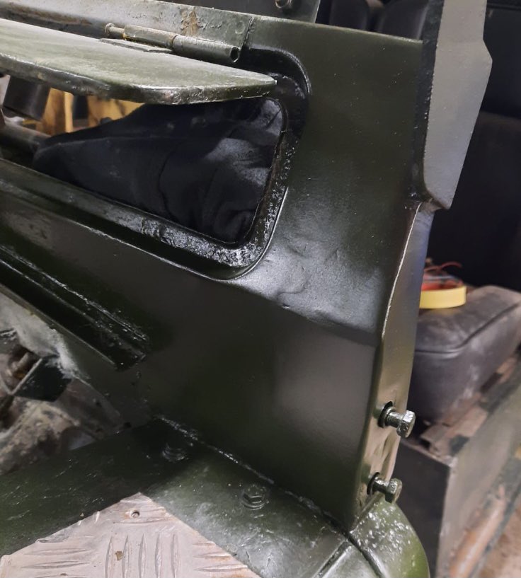 Stock4x4's tweet photo. Going... going... gone! No more rust in this bulkhead! Now ready for a new wiring loom. 

#series2a #landrover #landroverseries2a #landroverseries2a88 https://t.co/3HgMhlYjHl