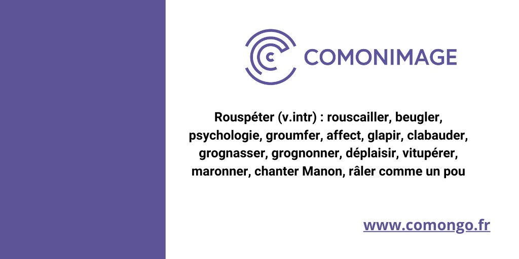 .@RomainBRY cadeau promis, cadeau reçu ! nous vous offrons les idées et les mots les plus drôles ou incongrus associés au mot "Rouspéter" dans la base de notre solution #Comonimage 
Digne du Capitaine Haddock ! Passez un bon week-end et évitez le groumf !